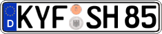 German license plate, Regular plates