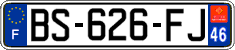 French license plate, SIV (ordinary)