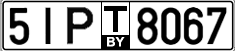 License plate Belarus, Transit plates (2004)