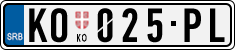 License plate of Serbia, Cars
