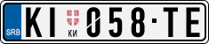 License plate of Serbia, Cars