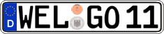 German license plate, Regular plates