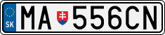License plate of Slovakia, Cars