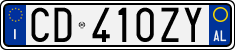 License plate of Italy, Cars (1994 year series)