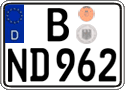 German license plate, Regular plates