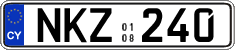 License plate of Cyprus, Regular plates