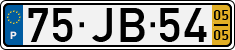 License plate of Portugal, Regular plates