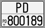 License plate of Italy, Cars (1927 year series)