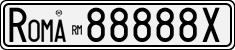 License plate of Italy, Cars (1927 year series)