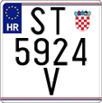 License plate of Croatia, Motorcycles