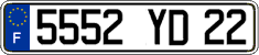 French license plate, FNI