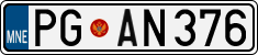 License plate of Montenegro, Cars