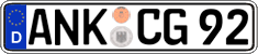 German license plate, Regular plates