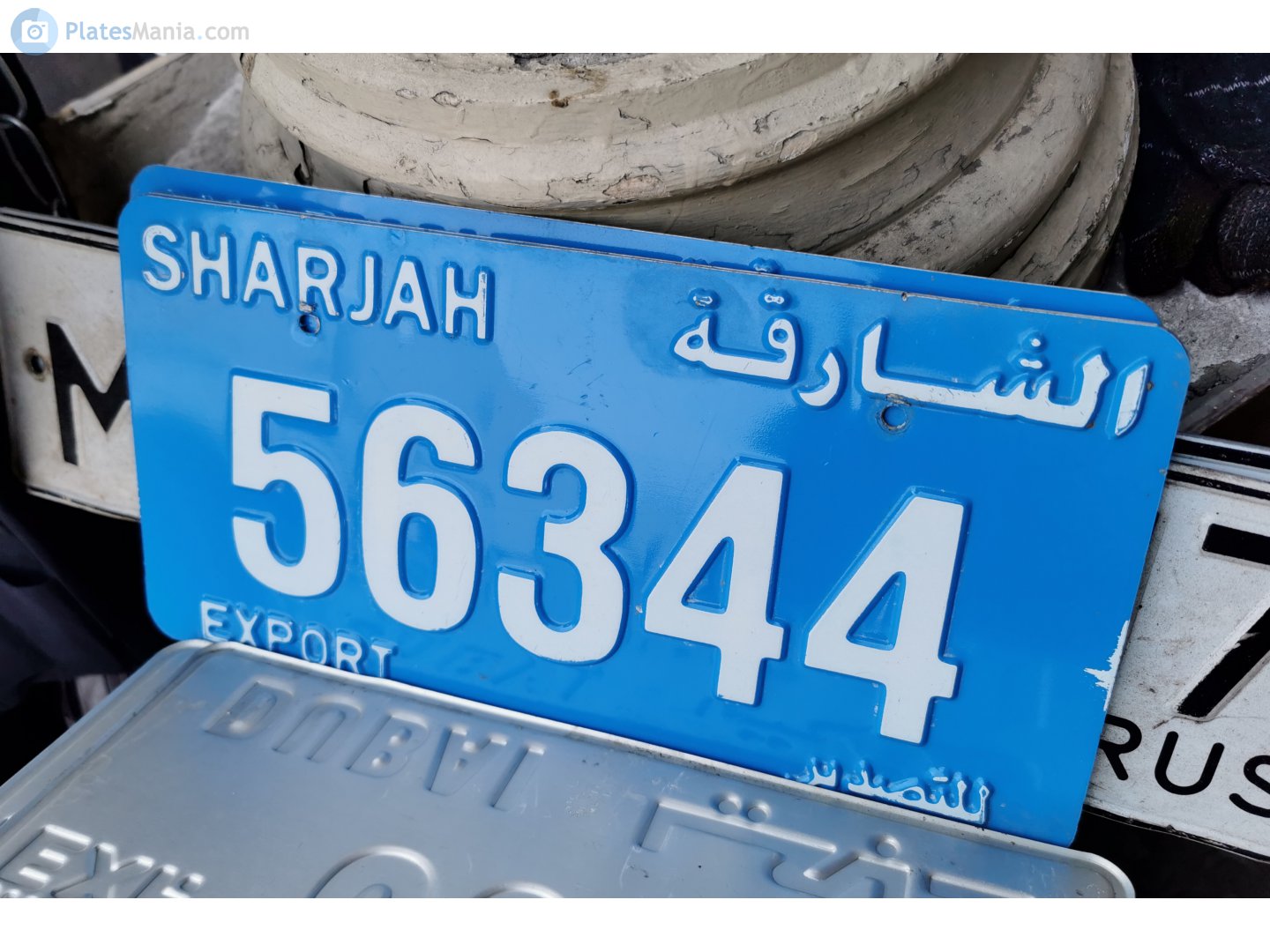 56344, License plate without vehicle 