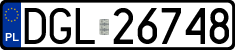 License plates of Poland, Regular car plates