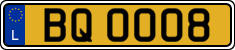 License plate of Luxembourg, 2003 year system
