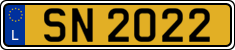 License plate of Luxembourg, 2003 year system