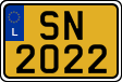 License plate of Luxembourg, 2003 year system