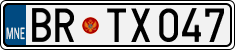 License plate of Montenegro, Cars