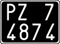 License plate of Italy, Cars (1927 year series)