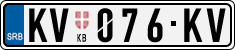License plate of Serbia, Cars