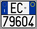 License plate of Italy, Motorcycles (1994 year series)