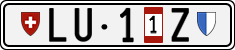 License plate of Switzerland, Vehicles w/o paid duty (with 