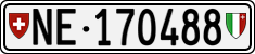 License plate of Switzerland, Cars