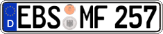 German license plate, Regular plates