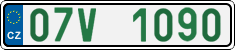 License plate of the Czech Republic, Oldtimers (2001)