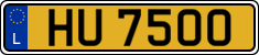 License plate of Luxembourg, 2003 year system