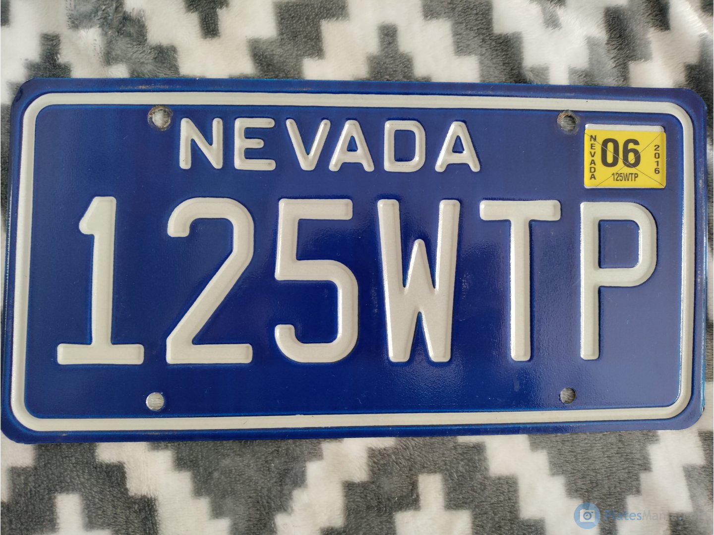125WTP, License plate without vehicle 