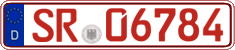 German license plate, Red license plates