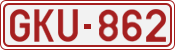 License plate of Belgium, 1951 year system