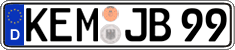 German license plate, Regular plates