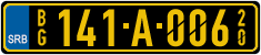 License plate of Serbia, Diplomatic