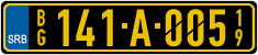 License plate of Serbia, Diplomatic