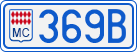 License plate of Monaco, Cars