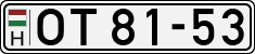 license plates of Hungary, Oldtimers (1990)