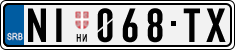 License plate of Serbia, Cars