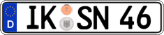 German license plate, Regular plates
