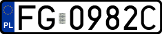 License plates of Poland, Regular car plates