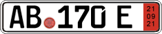 German license plate, Export transit plates