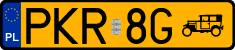 License plates of Poland, Oldtimers