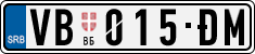 License plate of Serbia, Cars
