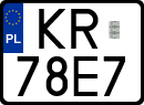 License plates of Poland, Special vehicles and motorcycles