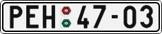 License plate of the Czech Republic, Cars (1960)
