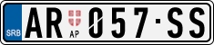 License plate of Serbia, Cars