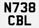 License plate of the United Kingdom, 1983 year system