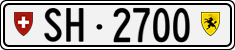 License plate of Switzerland, Cars